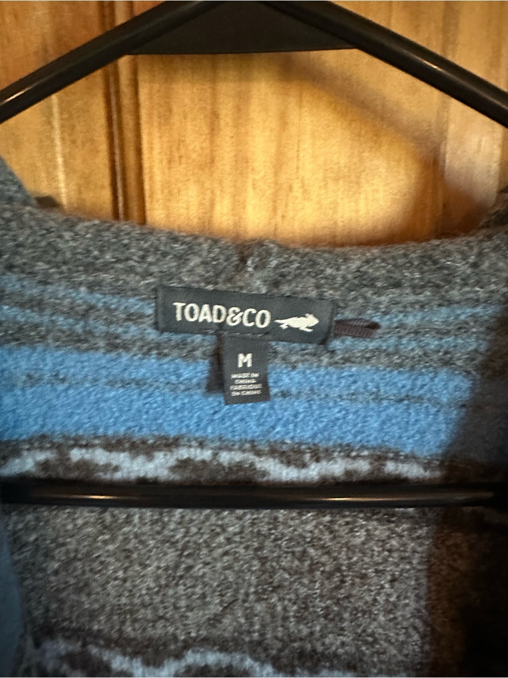 Toad&Co heartfelt merino wool Blue and Gray Striped Open-Front Cardigan Size med - Picture 4 of 7